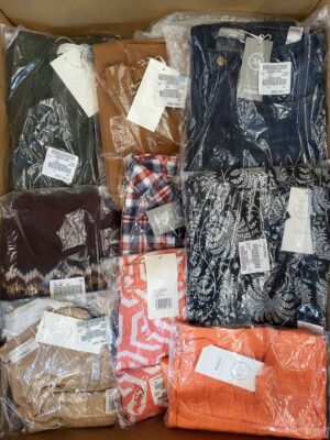 The photo shows a package with clothing in the category YA.