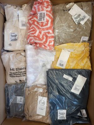 The photo shows a package with clothing in the category YA.