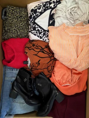 The photo shows a package with clothing in the category BSN.