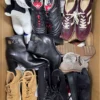 The photo shows a package with footwear in the category SH.