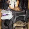 The photo shows a package with footwear in the category CSU.