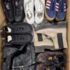 The photo shows a package with footwear in the category CSU.