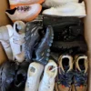 The photo shows a package with footwear in the category CSU.