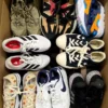 The photo shows a package with footwear in the category SH.