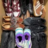 The photo shows a package with footwear in the category SH.