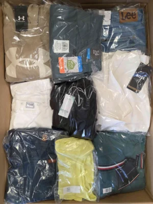 The photo shows a package with clothing in the category B.