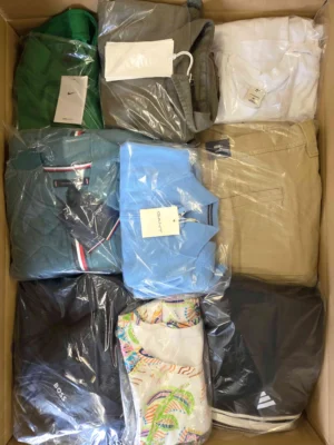 The photo shows a package with clothing in the category B.