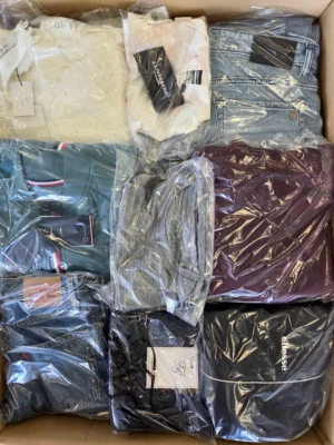The photo shows a package with clothing in the category B.