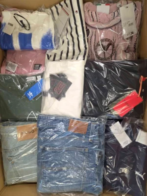 The photo shows a package with clothing in the category B.