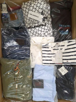 The photo shows a package with clothing in the category B.