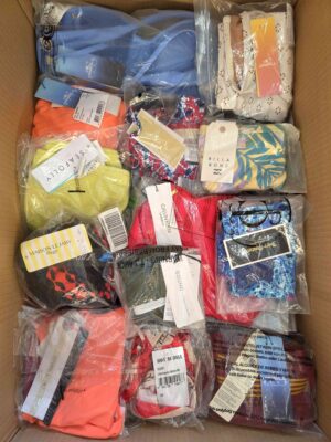 The photo shows a package with clothing in the category ABW.