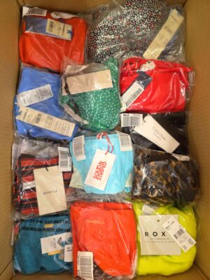 The photo shows a package with clothing in the category ABW.
