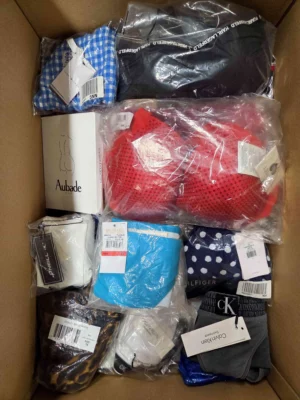 The photo shows a package with clothing in the category ABW.