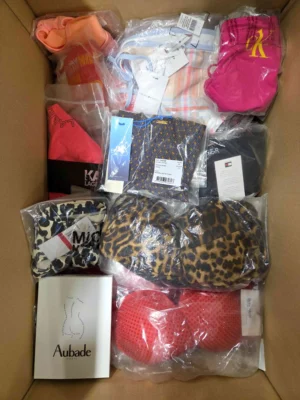 The photo shows a package with clothing in the category ABW.