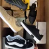 The photo shows a package with footwear in the category BS.