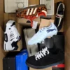 The photo shows a package with footwear in the category BS.