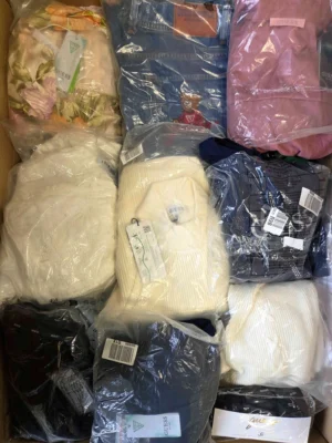 The photo shows a package with clothing in the category B.