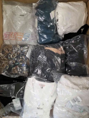 The photo shows a package with clothing in the category B.