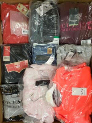 The photo shows a package with clothing in the category K.