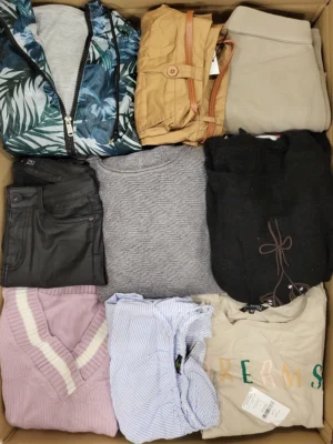 The photo shows a package with clothing in the category TSC.