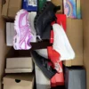 The photo shows a package with footwear in the category CS.
