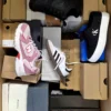 The photo shows a package with footwear in the category CS.
