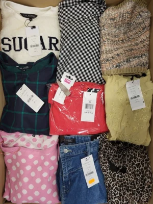 The photo shows a package with clothing in the category TSC.