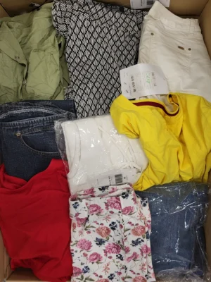 The photo shows a package with clothing in the category TSC.