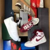 The photo shows a package with footwear in the category CS.