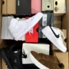 The photo shows a package with footwear in the category CS.