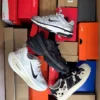 The photo shows a package with footwear in the category CS.
