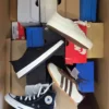 The photo shows a package with footwear in the category CS.