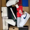 The photo shows a package with footwear in the category CS.