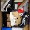 The photo shows a package with footwear in the category CS.