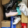 The photo shows a package with footwear in the category CS.