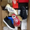 The photo shows a package with footwear in the category CS.