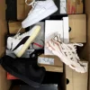 The photo shows a package with footwear in the category CS.