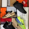 The photo shows a package with footwear in the category CS.