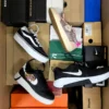 The photo shows a package with footwear in the category CS.