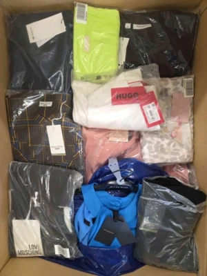 The photo shows a package with clothing in the category AP.