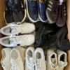 The photo shows a package with footwear in the category CSU.