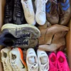 The photo shows a package with footwear in the category CSU.