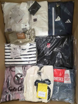 The photo shows a package with clothing in the category B.