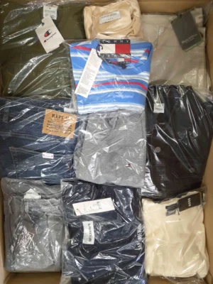The photo shows a package with clothing in the category B.