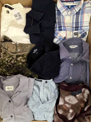 The photo shows a package with clothing in the category U.