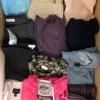 The photo shows a package with clothing in the category U.