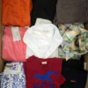 The photo shows a package with clothing in the category U.