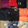 The photo shows a package with clothing in the category U.