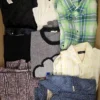 The photo shows a package with clothing in the category U.