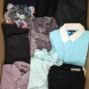 The photo shows a package with clothing in the category U.